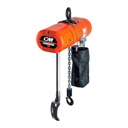 Columbus Mckinnon. CM Lodestar VS Electric Chain Hoist, 1/2 Ton, 20' Lift, 2.6-16 FPM, 115-1-60, 2-Step Control, w/ CC LV05161D202MA